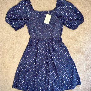 Mini ruffle floral print skater dress